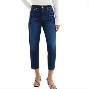 Rag & Bone Alissa High-Rise Barrel-Leg Jeans In Clementine Dark Wash Denim 29